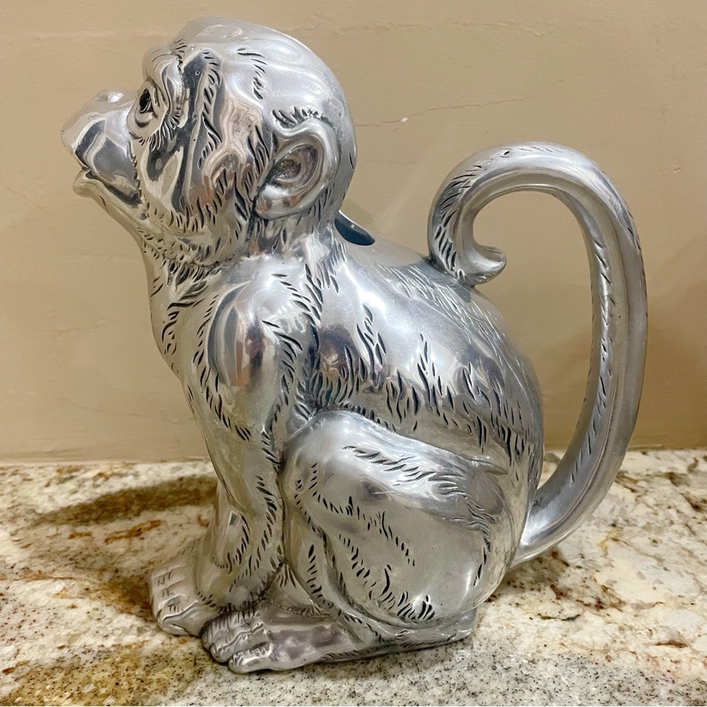 Arthur Court Designs Aluminum Monkey Pitcher 2003 - Picture 5 of 13
